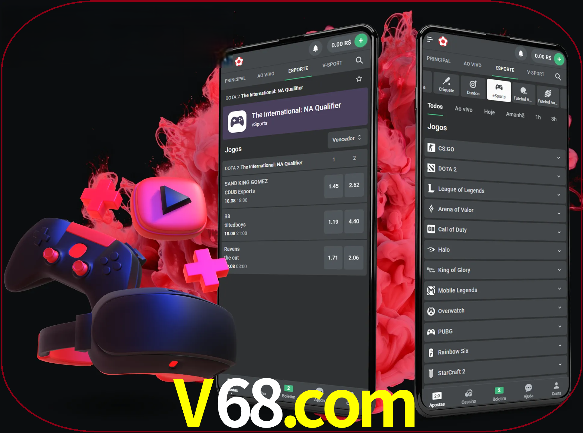 Para ter a aplicação móvel v68 no seu smartphone, basta descarregar o ficheiro apk e seguir as instruções.