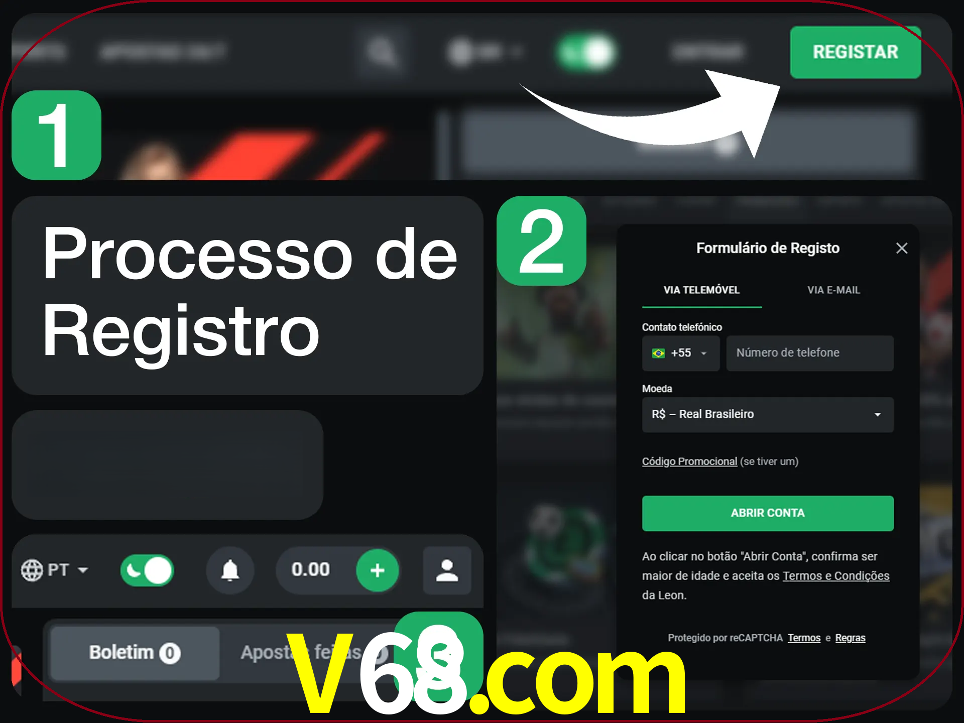 O processo de registro na LeonBet é simples.